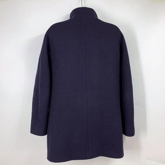 J.Crew Women's Stadium Cloth Nello Gori‎ Cocoon Wool Coat Jacket Size 2 - Picture 2 of 12